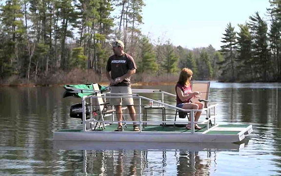 Little River Boat Small Pontoon is Great for Fishing